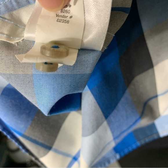 Eddie Bauer Blue White Plaid Active Casual Button Down Shirt Long Sleeves Sz 2XL - Picture 13 of 15